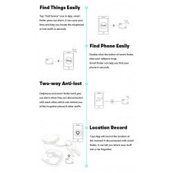 Dr. Phone-DrPhone LocateSync Pro - Slimme Tag - Alarm Draadloze Bluetooth GPS Tracker Telefoon - Sleutel - App: iFindU - Zwart€ 14,95€ 12,36DrPhoneGPS Tracker