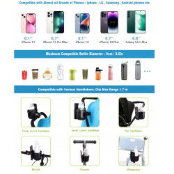 Dr. Phone-DrPhone CPH 2 in 1 Bekerhouder met Telefoonhouder - Geschikt voor o.a kinderwagen/ fiets etc - Zwart€ 27,95€ 23,10DrPhoneSmartphone / Tablet / Laptop Houders8720118970522