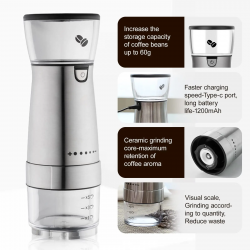 Dr. Phone-DrPhone AromaCraft – Koffiemolen Met 5 Maalniveaus – Electrische Koffiemolen – Draadloos – Koffiemaler- Zilver€ 54,95€ 45,41Koffie