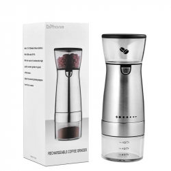 Dr. Phone-DrPhone AromaCraft – Koffiemolen Met 5 Maalniveaus – Electrische Koffiemolen – Draadloos – Koffiemaler- Zilver€ 54,95€ 45,41Koffie