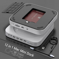 Dr. Phone-DrPhone MH483 USB C Docking Station met Harde Schijf Behuizing 2.5inch HDD of SDD SATA - Geschikt Voor Mac Mini - Zilver€ 99,95€ 82,60Hub / Adapter8720118630846