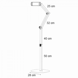 Dr. Phone-DrPhone FloorPad EliteStand – Vloer Tabletstandaard – Tablet Houder - Breedte van 13,5 cm tot 23 cm€ 49,95€ 41,28Home