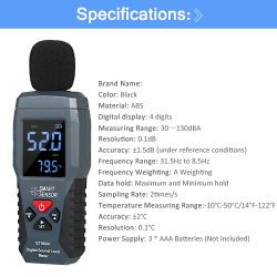 Dr. Phone-DrPhone EchoMetric SoundMonitor - Decibel Meter - 30-130 Db – LCD Scherm – Temperatuurmeting – Geluidsmeter - Smart Sensor€ 38,95€ 32,19Home