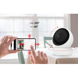 Dr. Phone-DrPhone Indoorview – Indoor PTZ Camera – Home Security Camera – Pan 355° Tilt 80° - Nachtvisie – Tweerichting Audio€ 69,95€ 57,81IP Camera