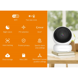 Dr. Phone-DrPhone Indoorview – Indoor PTZ Camera – Home Security Camera – Pan 355° Tilt 80° - Nachtvisie – Tweerichting Audio€ 69,95€ 57,81IP Camera