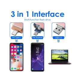 Dr. Phone-DrPhone EasyDrive - 256GB - 4 In 1 Flashdrive - OTG USB 3.0 + USB-C + Micro USB + Lightning iPhone - Android - Zilver€ 64,95€ 53,68DrPhoneUSB Stick8720118090343