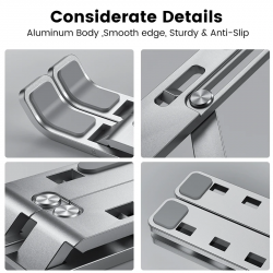 Dr. Phone-DrPhone AD028 – Universele Aluminium Laptop Standaard – Stijlvol Design – Laptopstand – Laptophouder - Zilver€ 24,95€ 20,62Smartphone / Tablet / Laptop Houders