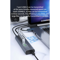Dr. Phone-DrPhone CHB027 - 10 In 1 USB Q.C 3.0 Hub – 6 USB QC3.0 Poorten & 2 USB PD Poorten – Type-C Data Transfer & Type-C Oplaadpoort€ 59,95€ 49,55Hub