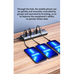 Dr. Phone-DrPhone CHB027 - 10 In 1 USB Q.C 3.0 Hub – 6 USB QC3.0 Poorten & 2 USB PD Poorten – Type-C Data Transfer & Type-C Oplaadpoort€ 59,95€ 49,55Hub