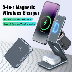 Dr. Phone-DrPhone ChargePro - Magnetische 3 In 1 Opvouwbare Draadloze Oplader Standaard – Overhittings Protectie€ 64,95€ 53,68Dockingstation