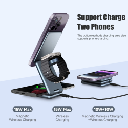 Dr. Phone-DrPhone ChargePro - Magnetische 3 In 1 Opvouwbare Draadloze Oplader Standaard – Overhittings Protectie€ 64,95€ 53,68Dockingstation