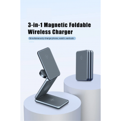 Dr. Phone-DrPhone ChargePro - Magnetische 3 In 1 Opvouwbare Draadloze Oplader Standaard – Overhittings Protectie€ 64,95€ 53,68Dockingstation