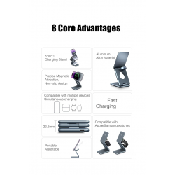 Dr. Phone-DrPhone ChargePro - Magnetische 3 In 1 Opvouwbare Draadloze Oplader Standaard – Overhittings Protectie€ 64,95€ 53,68Dockingstation