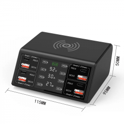 Dr. Phone-DrPhone PowerHub 100W – 8 Poort Usb Oplaadstation - 4x PD27W en 4x QC18W – Draadloze Oplaad Pad – Overhitting Bescherming€ 99,95€ 82,60Telefoniecradle & Dockingstation