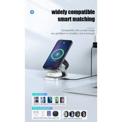 Dr. Phone-DrPhone TriCharge Pro - 3 In 1 Opvouwbare Magnetische Draadloze Oplader Standaard - 65W Lader - Voor iPhone / Airpods en iWatch€ 64,95€ 53,68Dockingstation