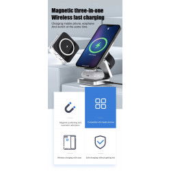 Dr. Phone-DrPhone TriCharge Pro - 3 In 1 Opvouwbare Magnetische Draadloze Oplader Standaard - 65W Lader - Voor iPhone / Airpods en iWatch€ 64,95€ 53,68Dockingstation