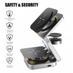 Dr. Phone-DrPhone TriCharge Pro - 3 In 1 Opvouwbare Magnetische Draadloze Oplader Standaard - 65W Lader - Voor iPhone / Airpods en iWatch€ 64,95€ 53,68Dockingstation