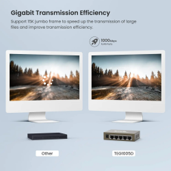 Dr. Phone-DrPhone TND5 5-poorts Gigabit Ethernet Switch - Gigabit( 1000 Mbps ) - Full-duplex werkmodus - Auto MDI/MDIX - Grijs€ 39,95€ 33,02DrPhoneHome8720118632437