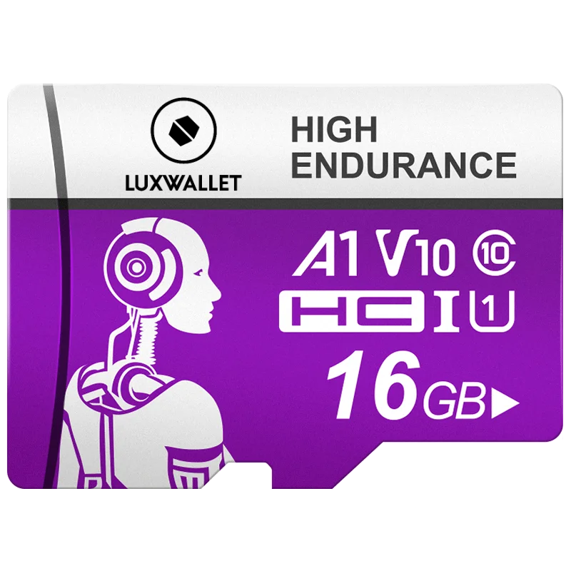 Dr. Phone-LUXWALLET® HC U1 - 16 GB Micro SD Kaart - TF Klasse 10 - High Endurance - Snelle Gegevensoverdracht - Paars€ 9,95€ 8,22LUXWALLETMicro SD kaarten8720118361894