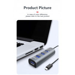 Dr. Phone-LUXWALLET UltraSync - HUB - USB 3.0 - Type C - 4 aansluitingen - 120cm - Zwart€ 17,95€ 14,83Hub