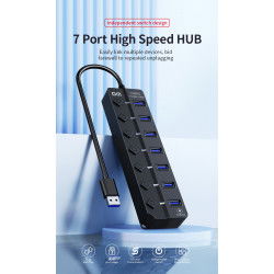 Dr. Phone-LUXWALLET PowerHub Pro - 7-in-1 USB Hub - USB 2.0 - USB-Aansluiting - Aan/Uit schakelaar - Splitter - LED Indicatie - Zwart€ 18,95€ 15,66Hub / Adapter