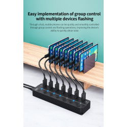 Dr. Phone-LUXWALLET PowerHub Pro - 7-in-1 USB Hub - USB 2.0 - USB-Aansluiting - Aan/Uit schakelaar - Splitter - LED Indicatie - Zwart€ 18,95€ 15,66Hub / Adapter