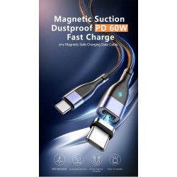 Dr. Phone-DrPhone ECHO2 - USB-C naar USB-C Magnetische Nylon Gevlochten Kabel - 60W 20V 3A – 480 Mbps – QC4.0/3.0 – 1 meter – Zwart€ 13,95€ 11,53DrPhoneTelefoniekabel8720118263815