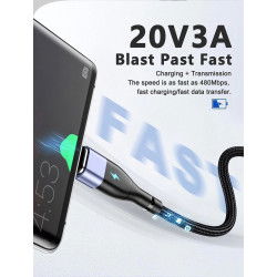Dr. Phone-DrPhone ECHO2 - USB-C naar USB-C Magnetische Nylon Gevlochten Kabel - 60W 20V 3A – 480 Mbps – QC4.0/3.0 – 1 meter – Zwart€ 13,95€ 11,53DrPhoneTelefoniekabel8720118263815