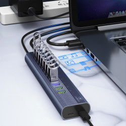 Dr. Phone-LUXWALLET SpeedLink Nexus - 2x USB-C Poorten + 9 USB 3.0 Poorten - Dataoverdracht + Laden - Kantoor Hub - Type C - Zilver€ 49,95€ 41,28Hub