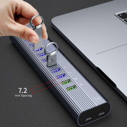 Dr. Phone-LUXWALLET SpeedLink Nexus - 2x USB-C Poorten + 9 USB 3.0 Poorten - Dataoverdracht + Laden - Kantoor Hub - Type C - Zilver€ 49,95€ 41,28Hub