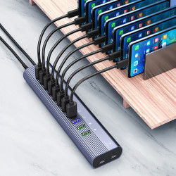 Dr. Phone-LUXWALLET SpeedLink Nexus - 2x USB-C Poorten + 9 USB 3.0 Poorten - Dataoverdracht + Laden - Kantoor Hub - Type C - Zilver€ 49,95€ 41,28Hub