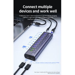 Dr. Phone-LUXWALLET SpeedLink Nexus - 2x USB-C Poorten + 9 USB 3.0 Poorten - Dataoverdracht + Laden - Kantoor Hub - Type C - Zilver€ 49,95€ 41,28Hub