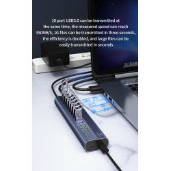 Dr. Phone-LUXWALLET SpeedLink Nexus - 2x USB-C Poorten + 9 USB 3.0 Poorten - Dataoverdracht + Laden - Kantoor Hub - Type C - Zilver€ 49,95€ 41,28Hub