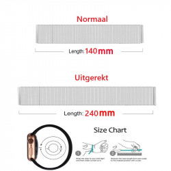 Dr. Phone-DrPhone SteelLink - 22mm - Elastische Metalen Band - Comfortabel - Universeel - Horlogeband - Zilver€ 12,95€ 10,70DrPhoneWearablebandje