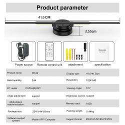 Dr. Phone-DrPhone HolovisionX6 - 3D Wifi Hologram Projector Met 2 Bladen – 1024x640 resolutie – 244 LED – Zwart€ 119,95€ 99,13DrPhoneHologram8720118721995