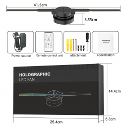 Dr. Phone-DrPhone HolovisionX6 - 3D Wifi Hologram Projector Met 2 Bladen – 1024x640 resolutie – 244 LED – Zwart€ 119,95€ 99,13DrPhoneHologram8720118721995
