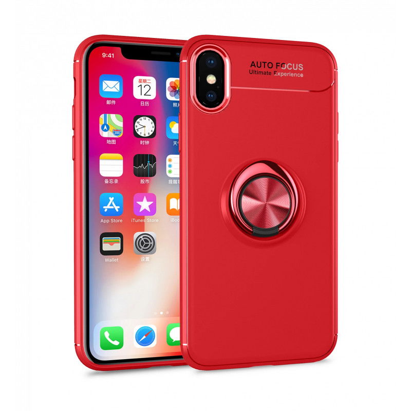 Dr. Phone-DrPhone SPC - Back Cover - TPU - Hoesje Met Ringhouder - Volledige bescherming - Magnetisch - Geschikt voor Iphone XR - Rood€ 9,95€ 8,22Apple
