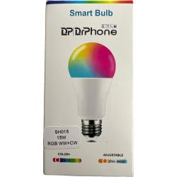 Dr. Phone-DrPhone SmartLED5 E27 Smart Lamp - Slimme Verlichting - 15W - RBG+CW+WW - Wifi 2.4Ghz - Led Lamp€ 20,95€ 17,31DrPhoneVerlichting8720118091043