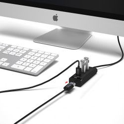 Dr. Phone-LUXWALLET BlazePort – 4-poorts USB 3.0 Hub Hub – Hoge Transfer Snelheid - Compatibiliteit met Desktop – Zwart€ 17,95€ 14,83Hub