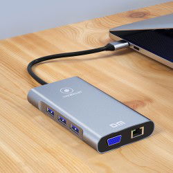 Dr. Phone-LUXWALLET MultiHub – 10 In 1 Hub – 3 USB3.0 Poorten – PD Charging – Gigabit Ethernet Poort – VGA Poort – SD Kaartlezer - Zilver€ 49,95€ 41,28Hub