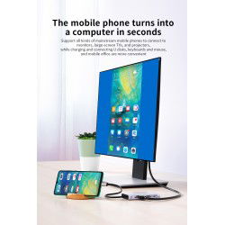 Dr. Phone-LUXWALLET MultiHub – 10 In 1 Hub – 3 USB3.0 Poorten – PD Charging – Gigabit Ethernet Poort – VGA Poort – SD Kaartlezer - Zilver€ 49,95€ 41,28Hub
