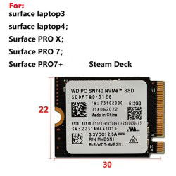 Dr. Phone-Western Digital - MSATA SN740 2TB - M.2 SSD 2230 Nvme Pcie Gen 4X4 Ssd Voor Microsoft Surface Prox / Laptop 3 Steamdeck€ 219,95€ 181,78Interne Harde Schijf
