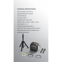 Dr. Phone-DrPhone SolarFlare – Karaoke Bluetooth Speaker – Twee Microfoons – Bluetooth 5.0 – Met RGB Verlichting€ 154,95€ 128,06Draadloze speaker