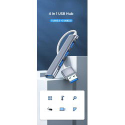 Dr. Phone-DrPhone ONVIA2 - Mini Aluminium USB 3.0 + 2.0 HUB – Adapter - 4 Poorten Dock - Extra USB Poort Aansluitingen - USB 3.0 – Zilver€ 14,95€ 12,36DrPhoneHub / Adapter8720118013243