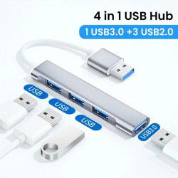 Dr. Phone-DrPhone ONVIA2 - Mini Aluminium USB 3.0 + 2.0 HUB – Adapter - 4 Poorten Dock - Extra USB Poort Aansluitingen - USB 3.0 – Zilver€ 14,95€ 12,36DrPhoneHub / Adapter8720118013243