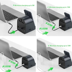 Dr. Phone-DrPhone PowerBoost – 9 In 1 Hub – 15W Draadloos Opladen – 3x USB 3.0 – Kaartlezer – USB-C 100W – HDMI 4K– RJ45 Gigabit Poort€ 79,95€ 66,07Hub