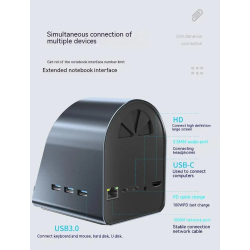 Dr. Phone-DrPhone PowerBoost – 9 In 1 Hub – 15W Draadloos Opladen – 3x USB 3.0 – Kaartlezer – USB-C 100W – HDMI 4K– RJ45 Gigabit Poort€ 79,95€ 66,07Hub
