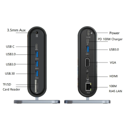Dr. Phone-DrPhone XtremeHub – 12 In 1 USB-C Hub – 4x USB 3.0 – HDMI – VGA – Kaartlezer – Ethernet Gigabit – 3.5MM Audio – Zilver€ 74,95€ 61,94Hub