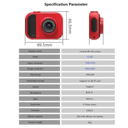 Dr. Phone-DrPhone DKC V2 Digitale Kindercamera - Full HD - 12 Megapixel -2 Inch Scherm - 4x zoom inclusief 16GB Geheugenkaart – Rood€ 49,95€ 41,28DrPhoneKindercamera's8720118943441
