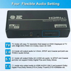 Dr. Phone-DrPhone AudioLink2 - HDMI 2.1 Audio Extractor - 4K 120Hz 8K 60Hz - Splitter / Converter Ontvanger - Atmos voor PS5/KPN/Ziggo€ 59,95€ 49,55DrPhoneAudio-extractors